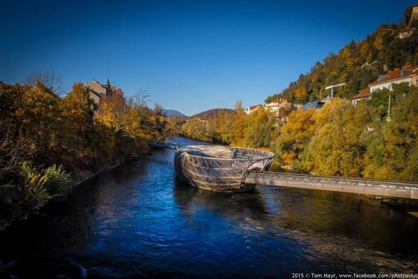 The island bridge in Austria