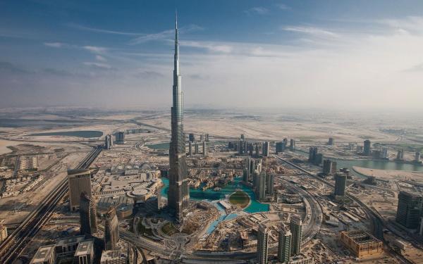 Burj Khalifa in Dubai, UAE (828 m)