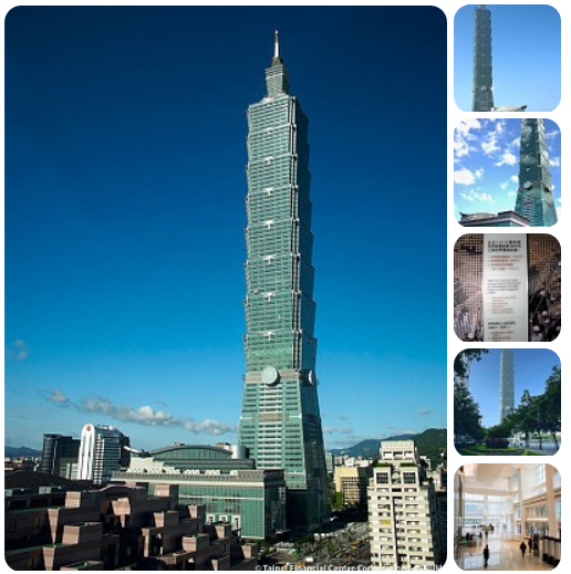 Taipei 101 in Taipei City, Taiwan (508 meters)